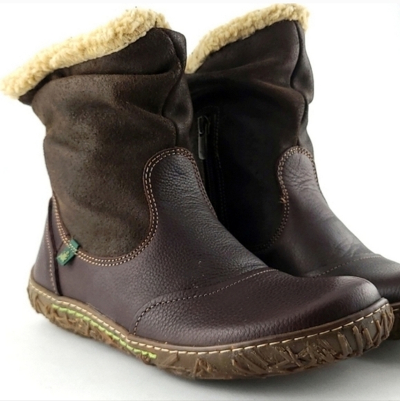 El Naturista Lista Nido Women's Brown Leather Suede Insulated Winter Boots Sz 36 - Picture 4 of 15